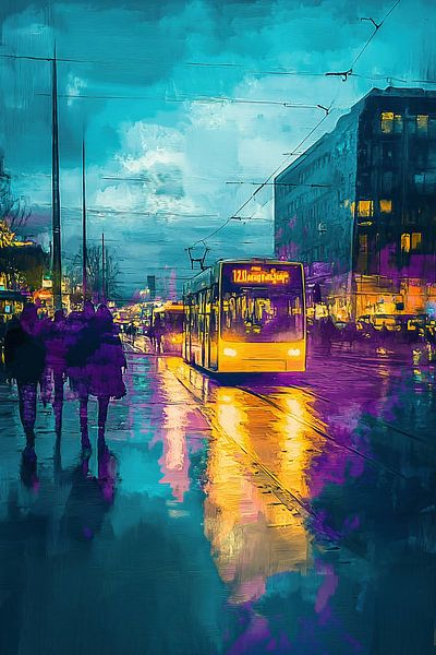 Stilte van de stad van fernlichtsicht