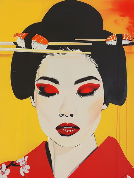 Sushiliefhebber | Japanse Pop Art van Frank Daske | Foto & Design