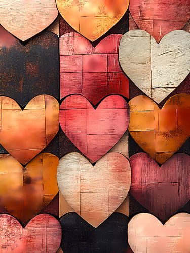 Vintage Valentijn harten