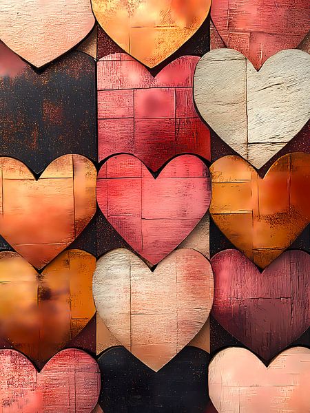 Vintage Valentine hearts by haroulita