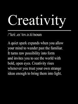 Creativity Definition - Black