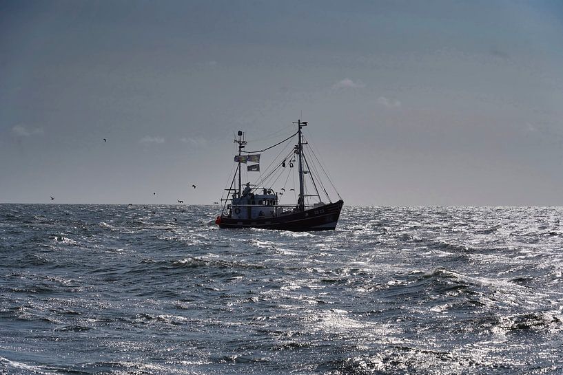 Vissersboot bij Helgoland van HGU Foto