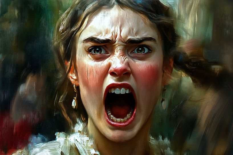 Schrei der Wut und Emotion von Frank Heinz