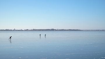 Skaters on their way to Marken by Barbara Brolsma