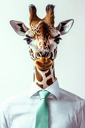 Giraffe in stijlvol portret