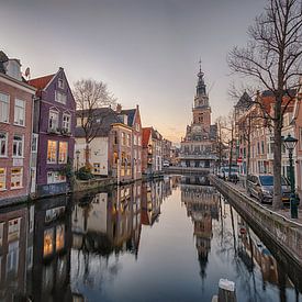 Waag mirrored in the Zijdam by Sjoerd Veltman