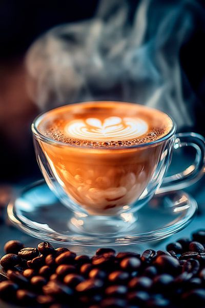Coffee with a heart - steaming moments of pleasure by Poster Art Shop