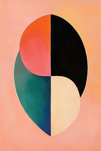 Abstract Four-Piece Circle