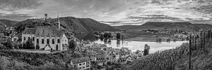 Beilstein sur la Moselle en noir et blanc