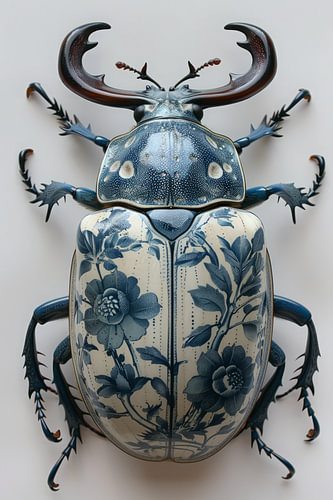 Käfer in Delfter Blau
