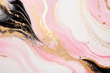 Abstracte kunst Filigraan gouden harmonie van Melanie Viola