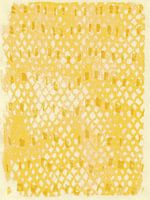 Wabi-sabi aquarel neutrale kunst. Geel en wit patroon.
