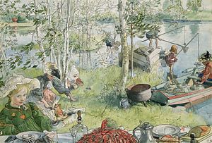 Carl Larsson, angeln gehen