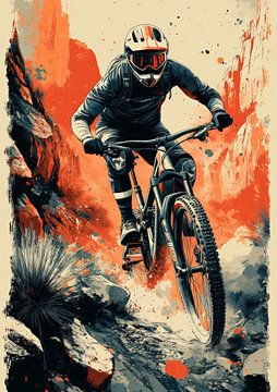 Defying Gravity: Mountain Biker's Leap of Courage