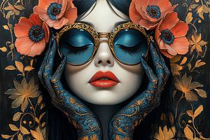 Frau mit Blumen