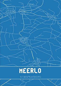 Blauwdruk | Landkaart | Meerlo (Limburg) van Rezona