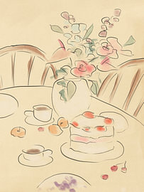 Tee und Rosen von Katharina Puritscher