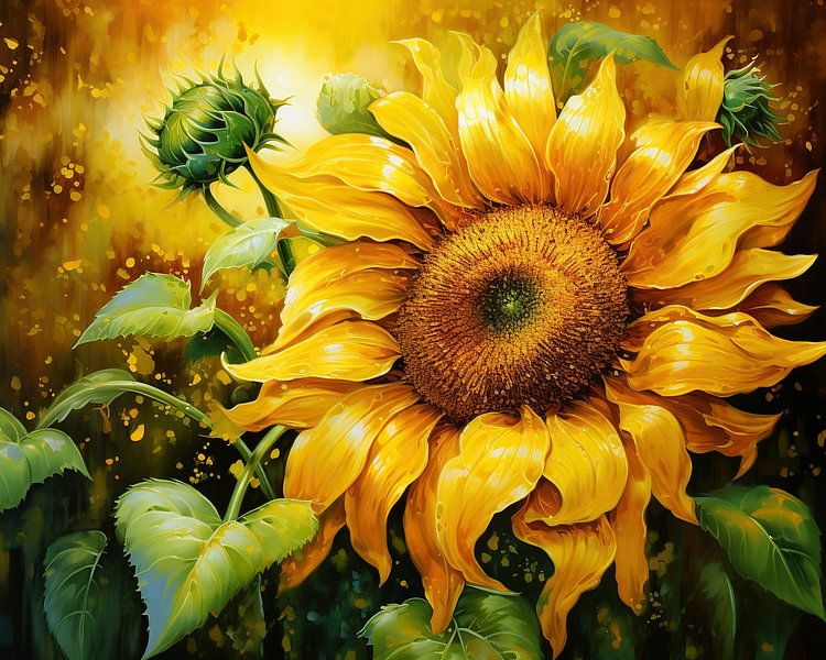 Golden Sunflower by Flower Studio