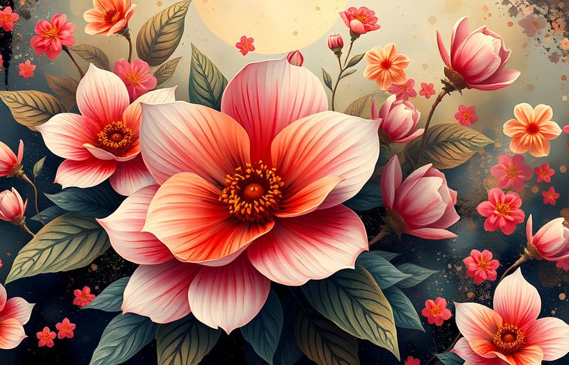 art japonais fleurs exotiques par Egon Zitter