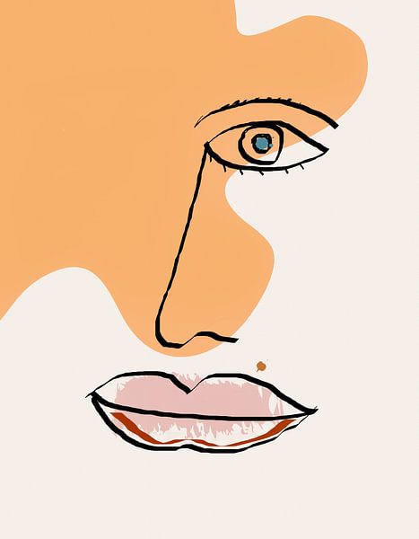Face abstrakte Kunst von Marion Tenbergen