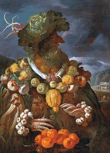 Lo Spadino, eine anthropomorphe Allegorie des Winters - Teil eines Quadriptychons