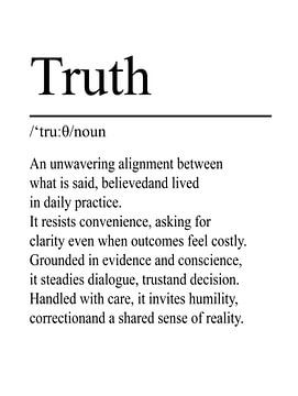 Truth Definition – White by WordsThatInspire