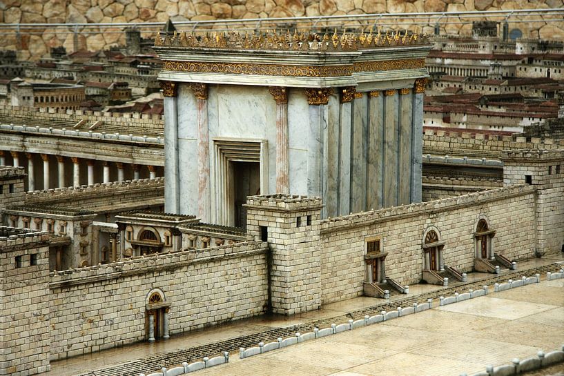 Model of the second temple, Jerusalem, Israel. by Michael Semenov