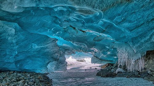 deep blue glacier cave by Judith Kuhn