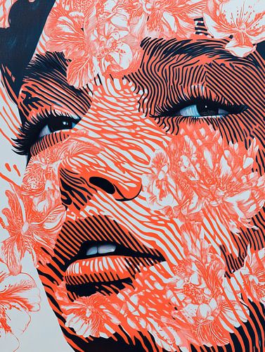 Stijlvol Vrouwenportret met Bloemen