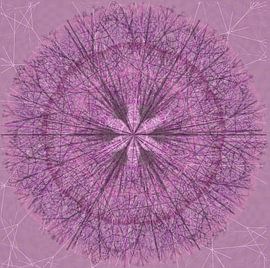 Mandala Grafik, rosa/violett von Rietje Bulthuis