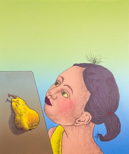 Child With Pear by Helmut Böhm