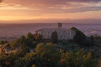 Abij van Volterra tijdens zonsondergang