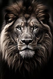 Portrait d'animal en noir et blanc photographie d'art minimaliste sur Thilo Wagner