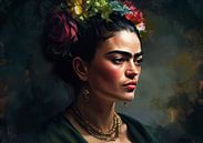 Frida Poster - Frida Art Print Muurkunst Portret van Niklas Maximilian thumbnail