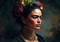 Frida Poster - Frida Kunstdruck Wandkunst Portrait