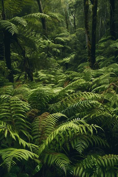 Wandelen in het bos van fernlichtsicht