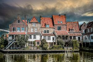 Oude vissers huisjes in Enkhuizen van Marco Knies