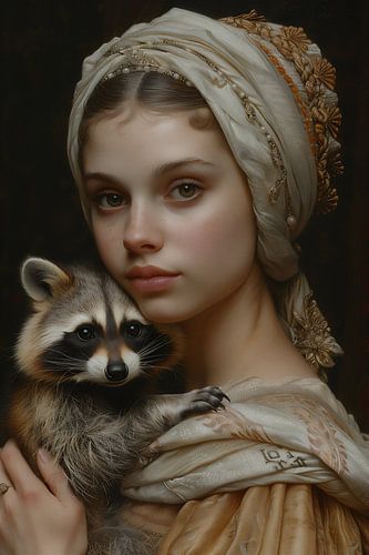 Die junge Dame und ihr treuer Gefährte