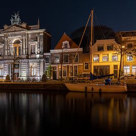 Haarlem Spaarne at Night van Michel Swart