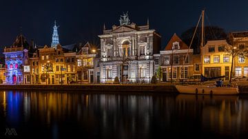 Haarlem Spaarne at Night by Michel Swart