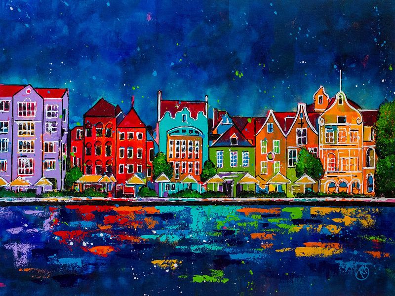 Curaçao in the evening by Happy Paintings / Renata Rolefes on