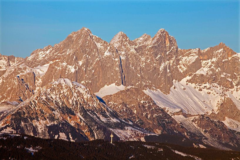 The Hohe Dachstein in the evening light by Christa Kramer