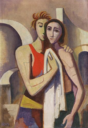 Karl Hofer, Meisje voor een architectuur, 1949