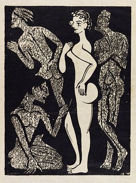 De vrouw en de mannen, ERNST LUDWIG KIRCHNER, 1937 van Atelier Liesjes