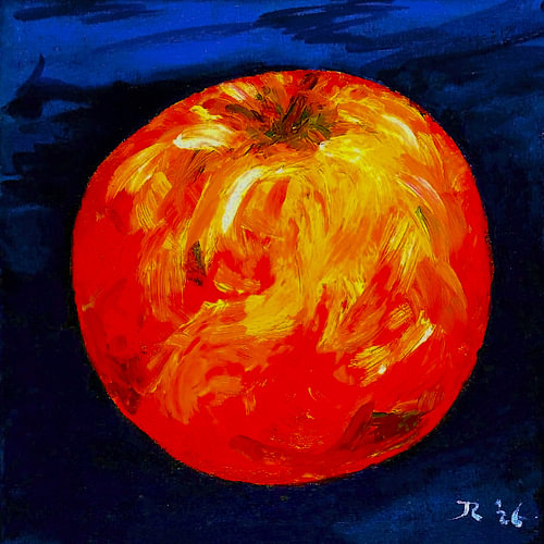 La pomme rouge.