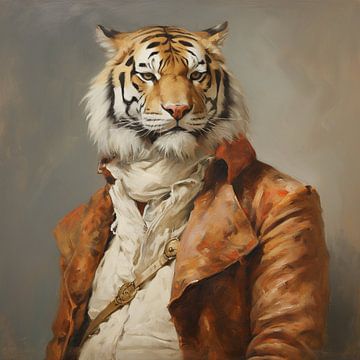 Tigre en costume sur Art Merveilleux
