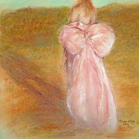 Abstract figurative portrait . Hand-painted. by Ineke de Rijk