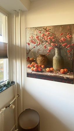 Blüte und Pfirsiche, Stillleben