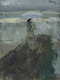 James Ensor, Lady by the Breakwater, 1880
