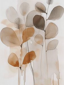 Botanical watercolour in earth tones by Studio Allee